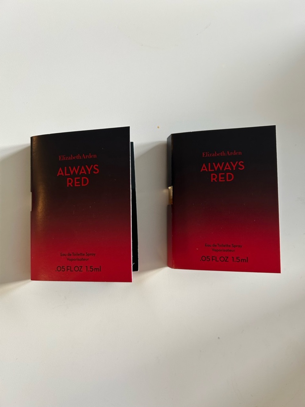 NEW Elizabeth Arden Always Red Eau de Toilette Perfume Sample Vial 2 Pack